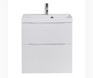 Тумба под раковину BelBagno Marino 60 см, Bianco Lucido - белый глянец, MARINO-H60-600-2C-SO-BL-P