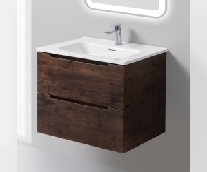 Тумба под раковину BelBagno Etna-600-2C-SO-RW-P 60 см подвесная, цвет темный дуб (rovere moro)