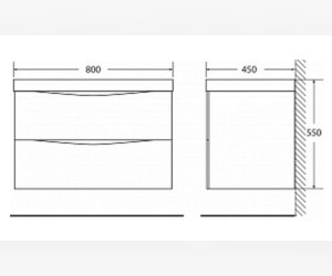 Тумба под раковину BelBagno Marino MARINO-800-2C-SO-CO-P, 80 х 45 х 55 см, Crema Opaco - бежевый матовый