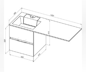 Тумба под раковину Aquanet Алвита 48 00243662, цвет серый антрацит
