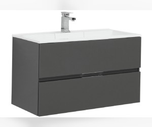 Тумба под раковину Aquanet Алвита 90 240111, цвет серый антрацит