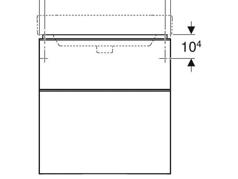 Тумба под раковину Geberit Smyle Square, 60 см, цвет орех пекан, 500.352.JR.1