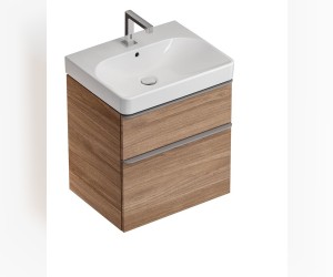 Тумба под раковину Geberit Smyle Square, 60 см, цвет орех пекан, 500.352.JR.1