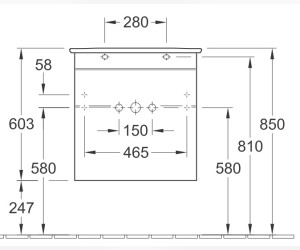Тумба с раковиной Villeroy&Boch Venticello A923 01DH+4124 60R1
