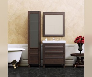 Тумба под раковину Opadiris ЛАВАРРО 80, напольная, Z0000002957, венге