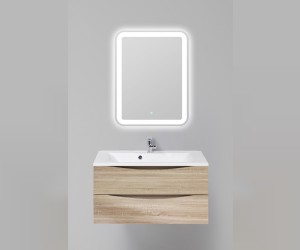 Тумба под раковину BelBagno Marino MARINO-900-2C-SO-WO-P, 90 х 45 х 55 см, Rovere Bianco - светло-коричневый