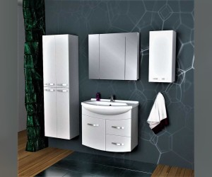 Тумба под раковину Dreja Alfa 75 New, белый лак