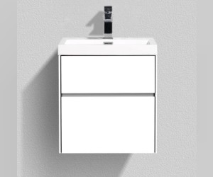 Тумба под раковину BelBagno Pietra Mini PIETRA MINI-500AS-2C-SO-BL 50 см, белый глянцевый ( Bianco Lucido)