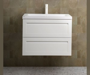 Тумба под раковину Art&Max AM-Platino-580-2C-SO-BM, 58 см подвесная, белый матовый