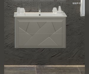 Тумба под раковину Opadiris Smile Луиджи 70 см, 00-00000540, подвесная, серый матовый