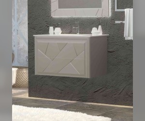 Тумба под раковину Opadiris Smile Луиджи 90 см, 00-00000014, подвесная, серый матовый