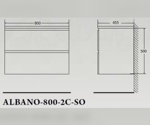 Тумба под раковину BelBagno Albano-800 ALBANO-800-2C-SO-RR искусственный камень, цвет бежевый