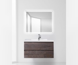 Тумба под раковину BelBagno Luce LUCE-1000-2C-SO-PT, 100 х 48 х 50 см, цвет серый камень (stone)