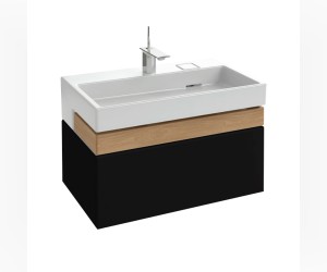 Тумба под раковину Jacob Delafon Terrace 100 см, EB1187-274, черный лак, подвесная