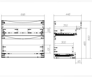 Тумба под раковину BelBagno Marino 70 см, Rovere Moro - коричневый дуб, MARINO-H60-700-2C-SO-RW-P