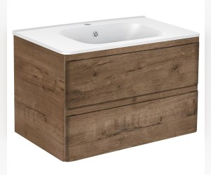 Тумба под раковину Vincea Vico 80 см, подвесная, дуб винтаж, VMC-2V800VO