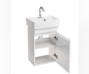 Тумба под раковину Geberit Renova Plan, 39,4 см, цвет белый глянцевый, 869045000