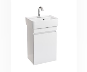 Тумба под раковину Geberit Renova Plan, 39,4 см, цвет белый глянцевый, 869045000