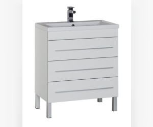 Тумба под раковину Aquanet Верона 75 напольная (3 ящика) 00178254, цвет белый