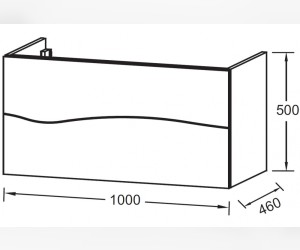 Тумба под раковину Jacob Delafon Sherwood 100 см, натуральный дуб, EB1833RU-P6