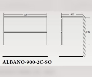 Тумба под раковину BelBagno Albano-900 ALBANO-900-2C-SO-RNG искусственный камень, цвет коричневый