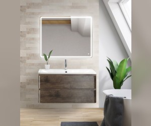 Тумба под раковину BelBagno Albano-900 ALBANO-900-2C-SO-RNG искусственный камень, цвет коричневый