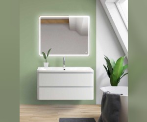 Тумба под раковину BelBagno Albano-900 ALBANO-900-2C-SO-BL искусственный камень, цвет белый