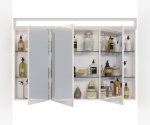 Зеркальный шкаф Dreja Uni 99.9013, с LED-подсветкой и выключателем, 120 см