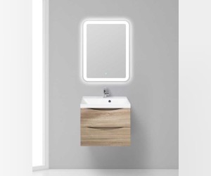 Тумба под раковину BelBagno Marino MARINO-600-2C-SO-WO-P 60 см, подвесная, цвет белый дуб (rovero bianco)