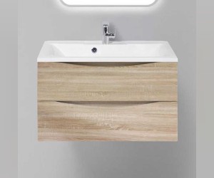 Тумба под раковину BelBagno Marino MARINO-800-2C-SO-WO-P 80 см, подвесная, цвет белый дуб (rovere bianco)