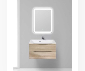 Тумба под раковину BelBagno Marino MARINO-800-2C-SO-WO-P 80 см, подвесная, цвет белый дуб (rovere bianco)