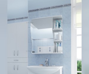 Зеркальный шкаф СаНта Волна 50 левый/правый (101005/101006)