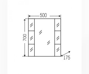 Зеркальный шкаф СаНта Герда 50 101017, цвет белый