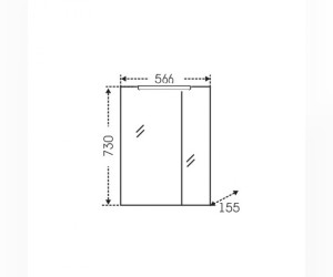 Зеркальный шкаф СаНта Стандарт 60 113004, цвет белый