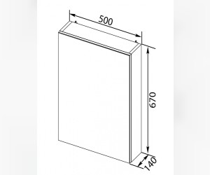 Зеркало-шкаф Aquanet Порто 50, 00195726