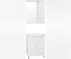 Зеркало-шкаф Style Line Эко Стандарт Панда 65/С ЛС-00000132, 65 см, правое, подвесное, белое