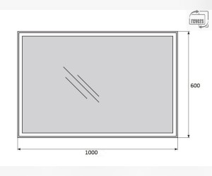 Зеркало BelBagno SPC-GRT-1000-600-LED-TCH 100 x 60 см со встроенным светильником и сенсорным выключателем