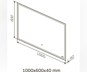 Зеркало Am.Pm Spirit 2.0 M71AMOX1001SA, 100 см, с LED-подсветкой и системой антизапотевания, инфракрасный сенсор