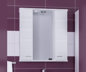 Зеркальный шкаф СаНта Омега 75 107005, с подсветкой