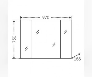 Зеркальный шкаф СаНта Стандарт 100 113012, цвет белый