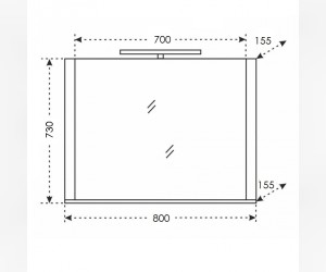 Зеркало СаНта Калипсо 80 117004, с подсветкой