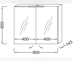 Зеркальный шкаф Jacob Delafon Formilia 80 см, EB796RU-G1C, белый бриллиант, бесконтактным выключателем, с подсветкой