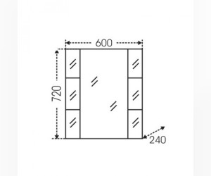 Зеркальный шкаф СаНта Герда 60 фацет 101042 с подсветкой, цвет белый