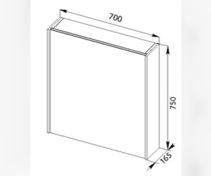 Зеркало-шкаф Aquanet Латина 70 00179997