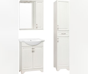 Зеркало-шкаф Style Line Олеандр-2 65/С ЛС-00000202 Люкс, 65 см, правое, подвесное, рельеф пастель