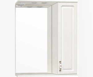 Зеркало-шкаф Style Line Олеандр-2 65/С ЛС-00000202 Люкс, 65 см, правое, подвесное, рельеф пастель