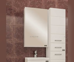 Зеркальный шкаф СаНта Стандарт 45 113001, цвет белый