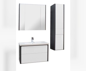 Зеркало-шкаф Roca Ronda 80 см ZRU9302970, цвет: белый глянцевый, антрацит