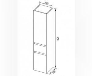 Пенал Aquanet Бруклин 35 см, подвесной, правый/левый, белый, 00203966/00209827