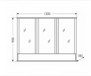 Зеркальный шкаф Санта Вегас 120 см 700184